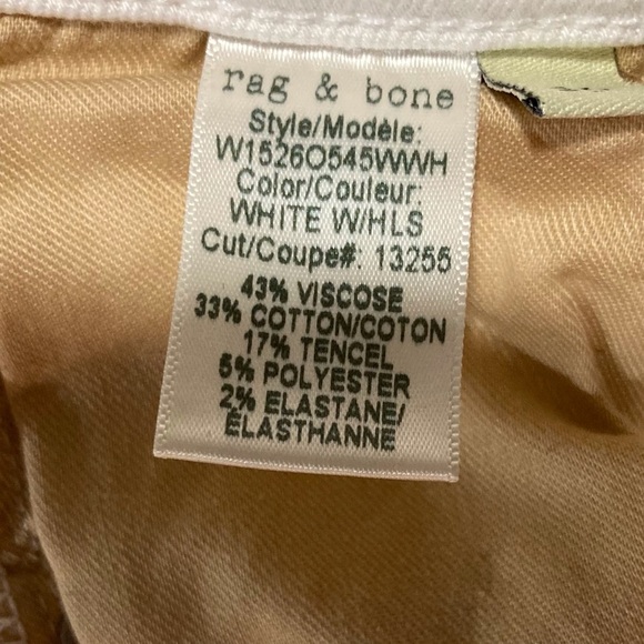 Rag & Bone White Skinny Distressed Jeans - Picture 11 of 16